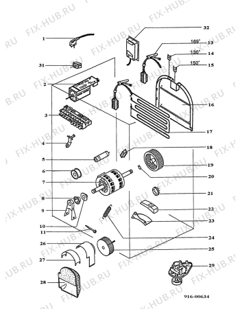 Взрыв-схема стиральной машины Electrolux EDC532E - Схема узла Electrical equipment